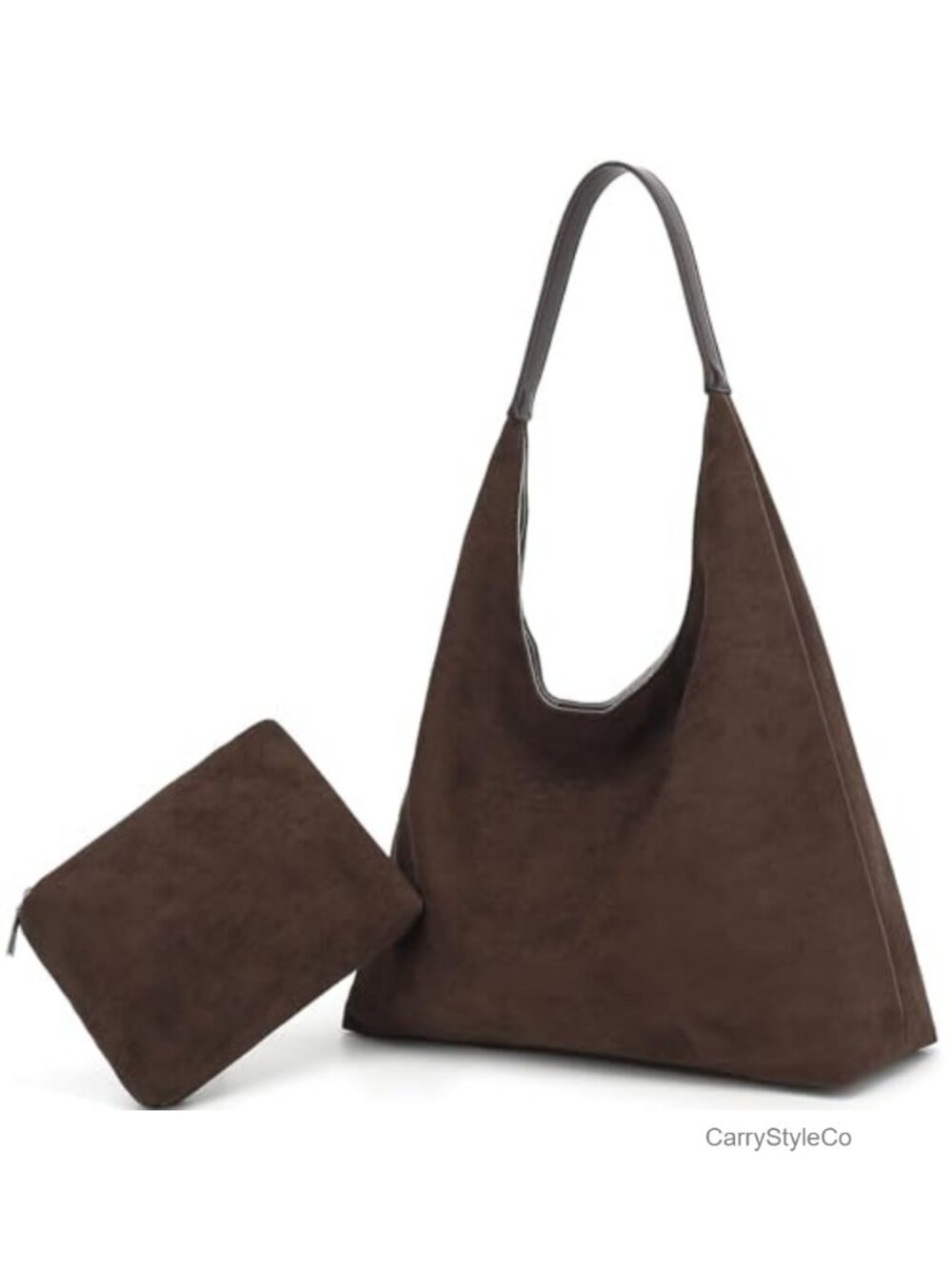Suede Tote Bag for Women Super Soft Slouchy Hobo Large Capacity Work Handbag